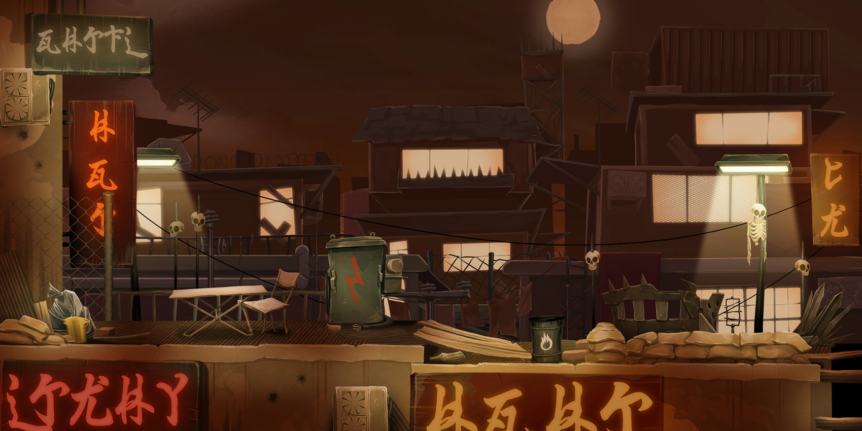 slum rooftop mockup