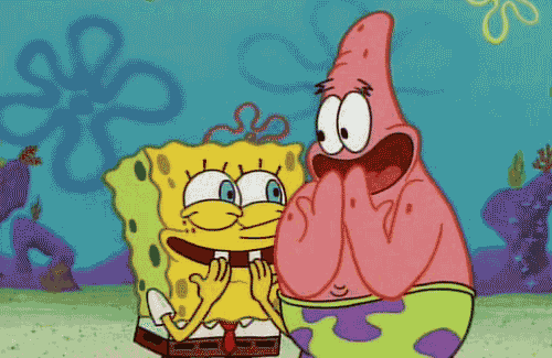 spongebob patrick laughing secre