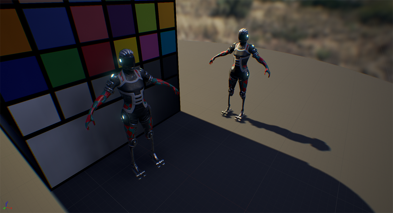 Work in progress character and dynamic lighting