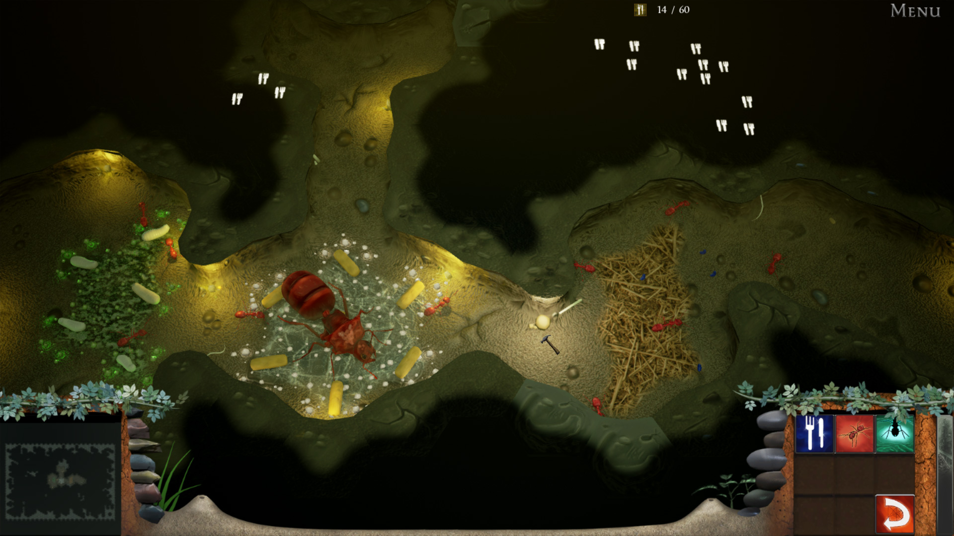 get your ants to follow pheromones in empire of the undergrowth