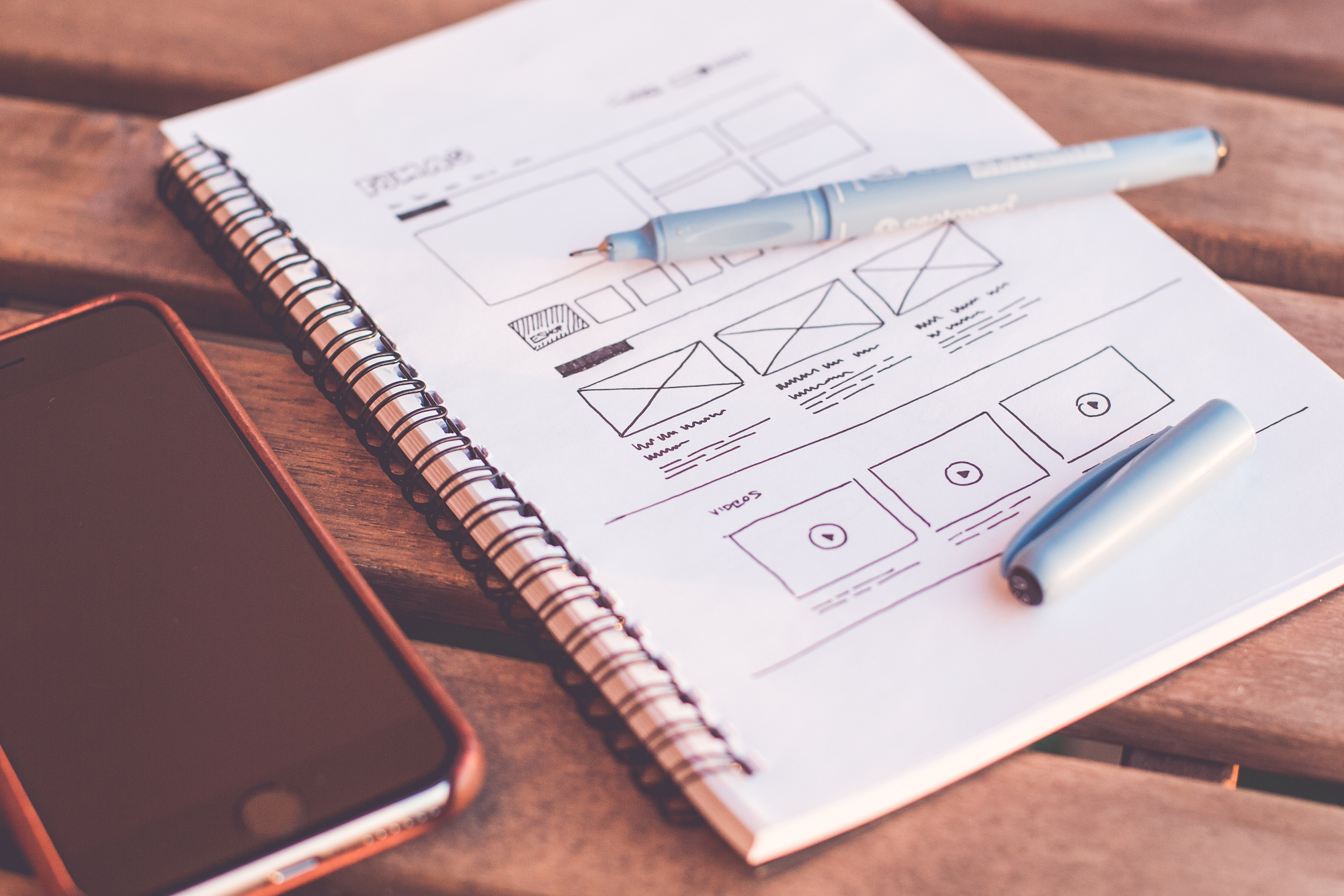 sketching webdesign layout wiref