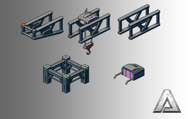 Antraxx objects crane pixelart