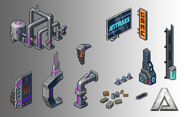 antraxx pixelart new objects