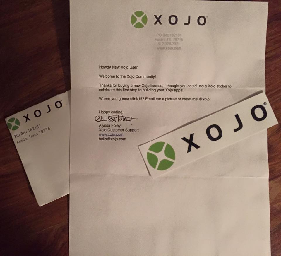 A Welcome from Xojo