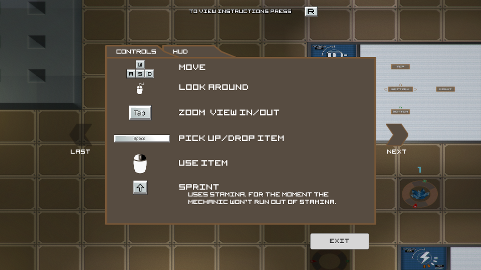 tutorial screen