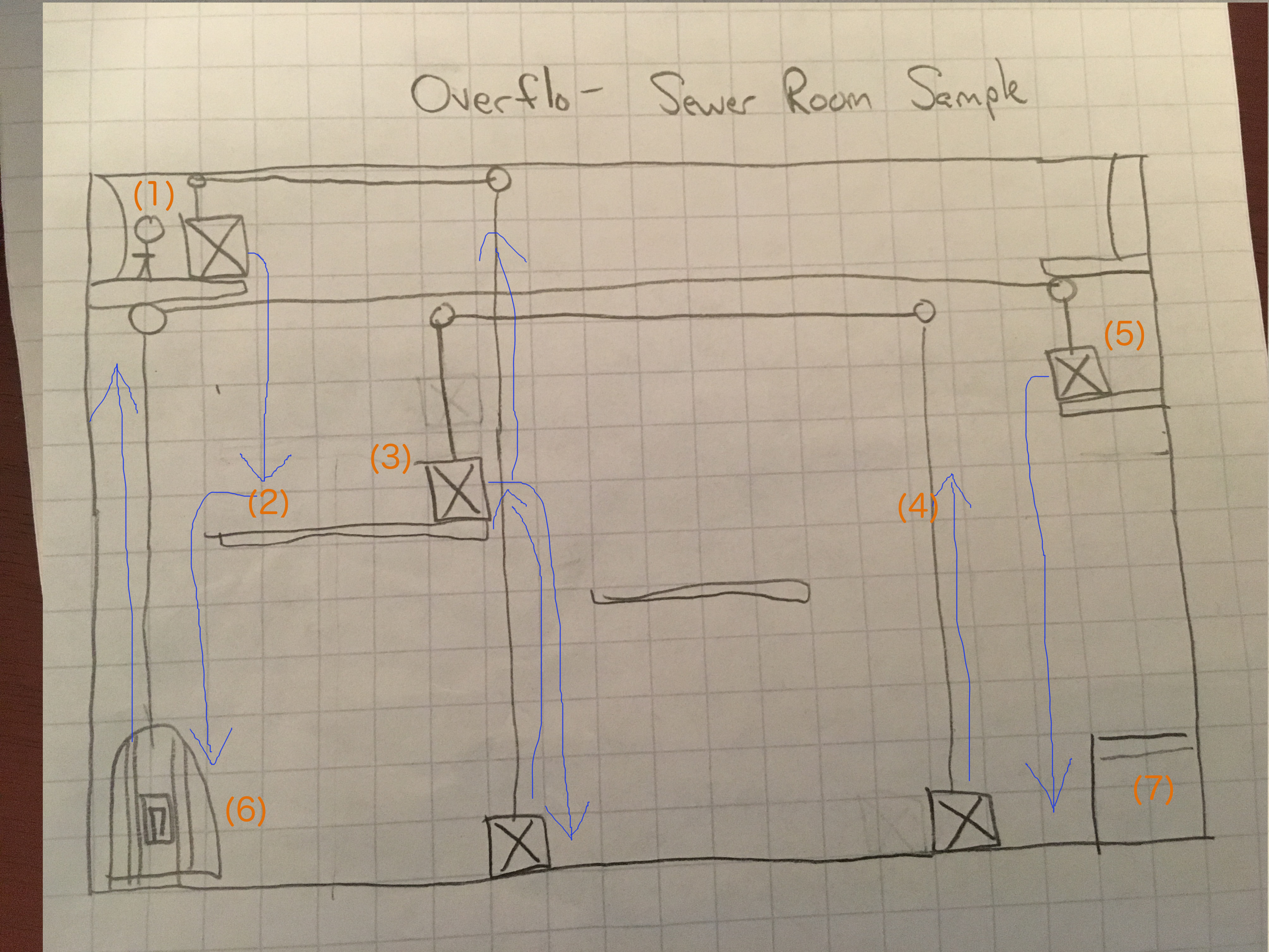 Initial sketch up of pully puzzle element