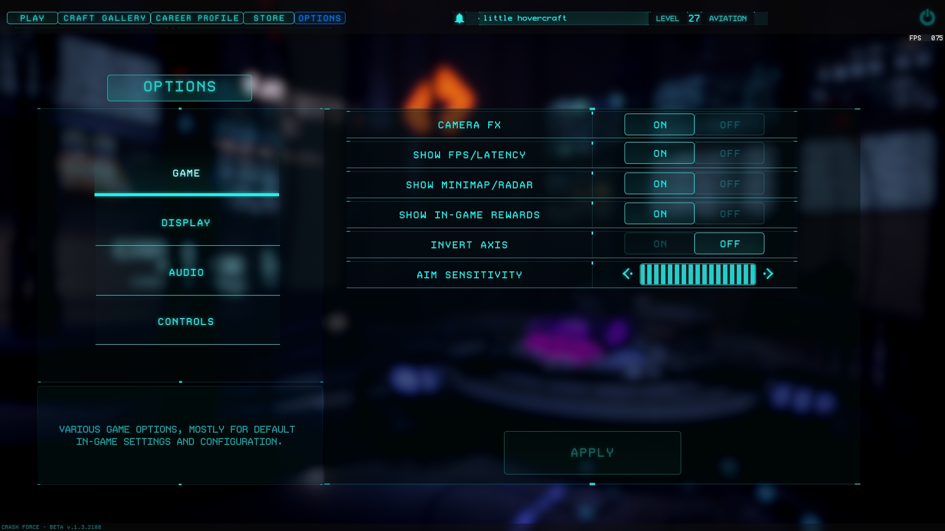Thoughts on GUI menu layout for Hovercraft game - Creations Feedback -  Developer Forum