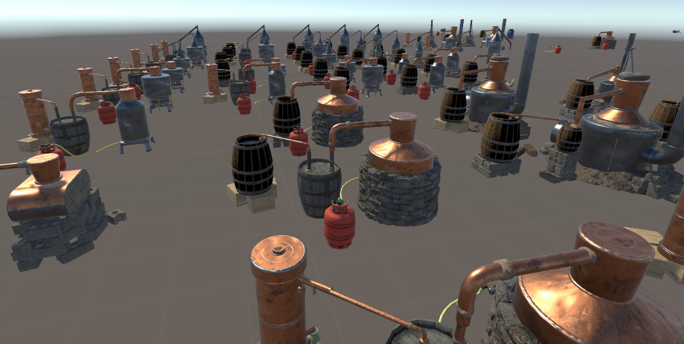 Moonshine Inc 3D models set up 1