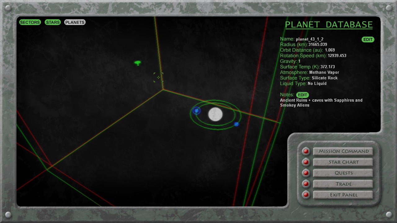 Star Sector Map in Star Explorers