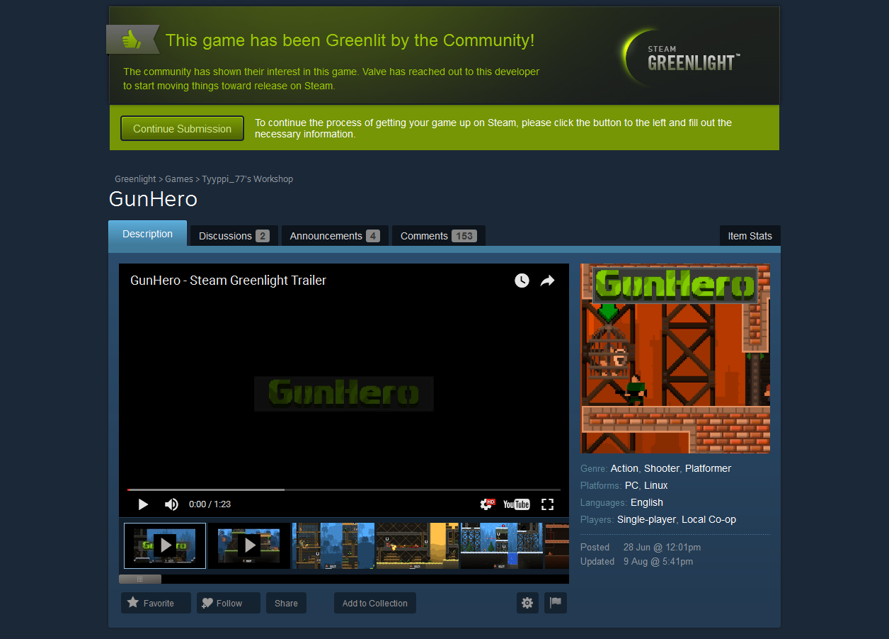 GunHero Greenlit!