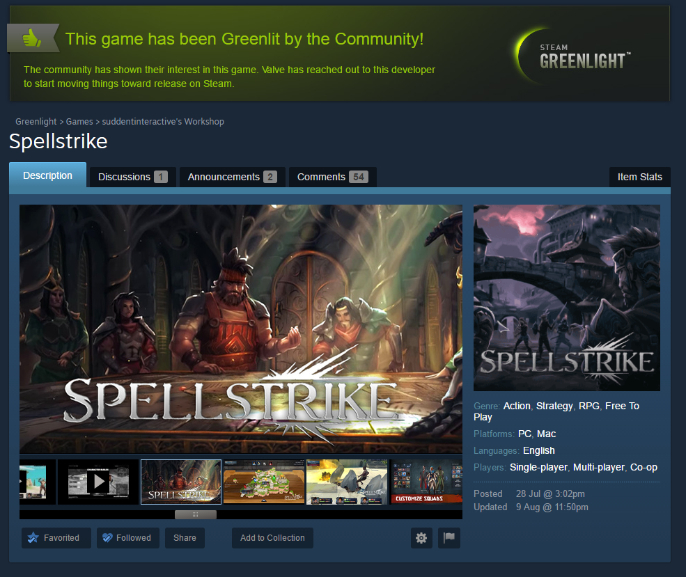 Spellstrike Greenlit