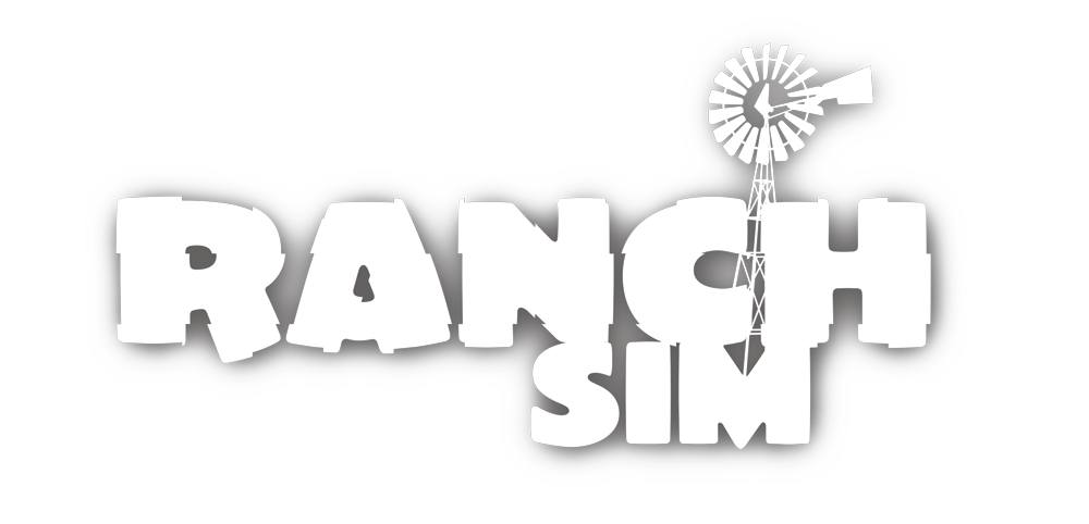 RanchSim logo white