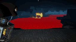 Lava Golem attacking a player