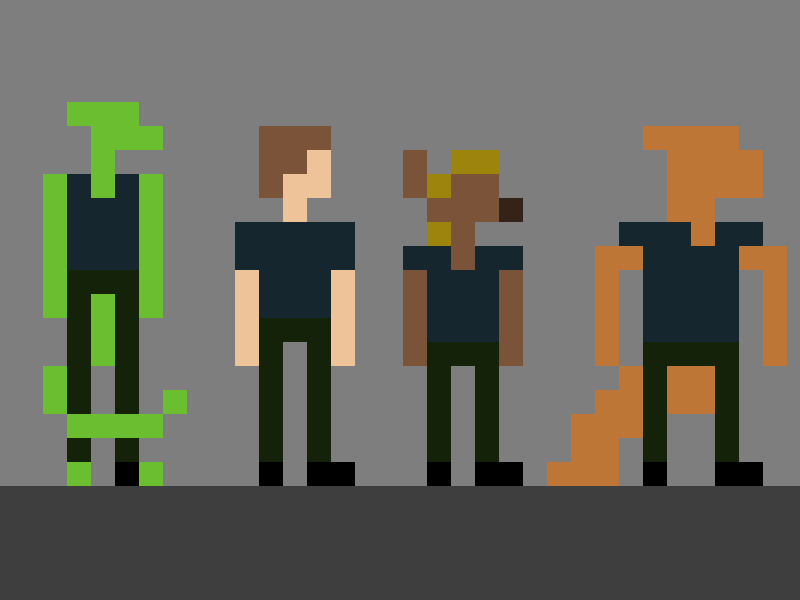 First draft of the Synthaar 2D Characters