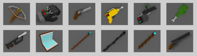 Ranged weapons.
