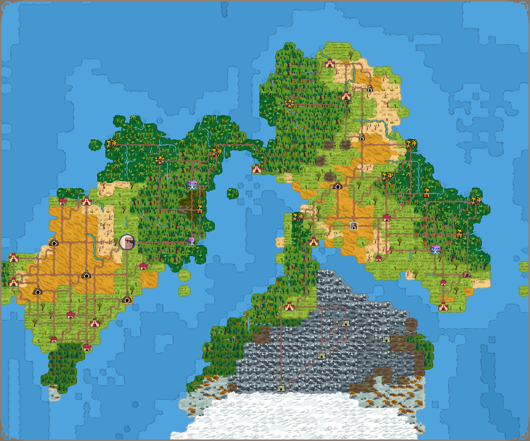 Procedurally generated world with simulated history