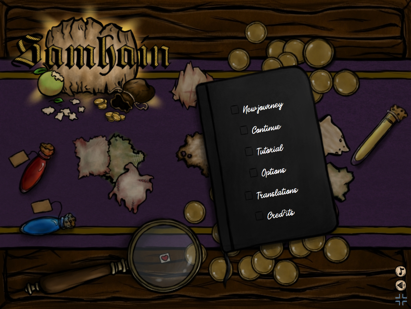 Samhain - Game menu