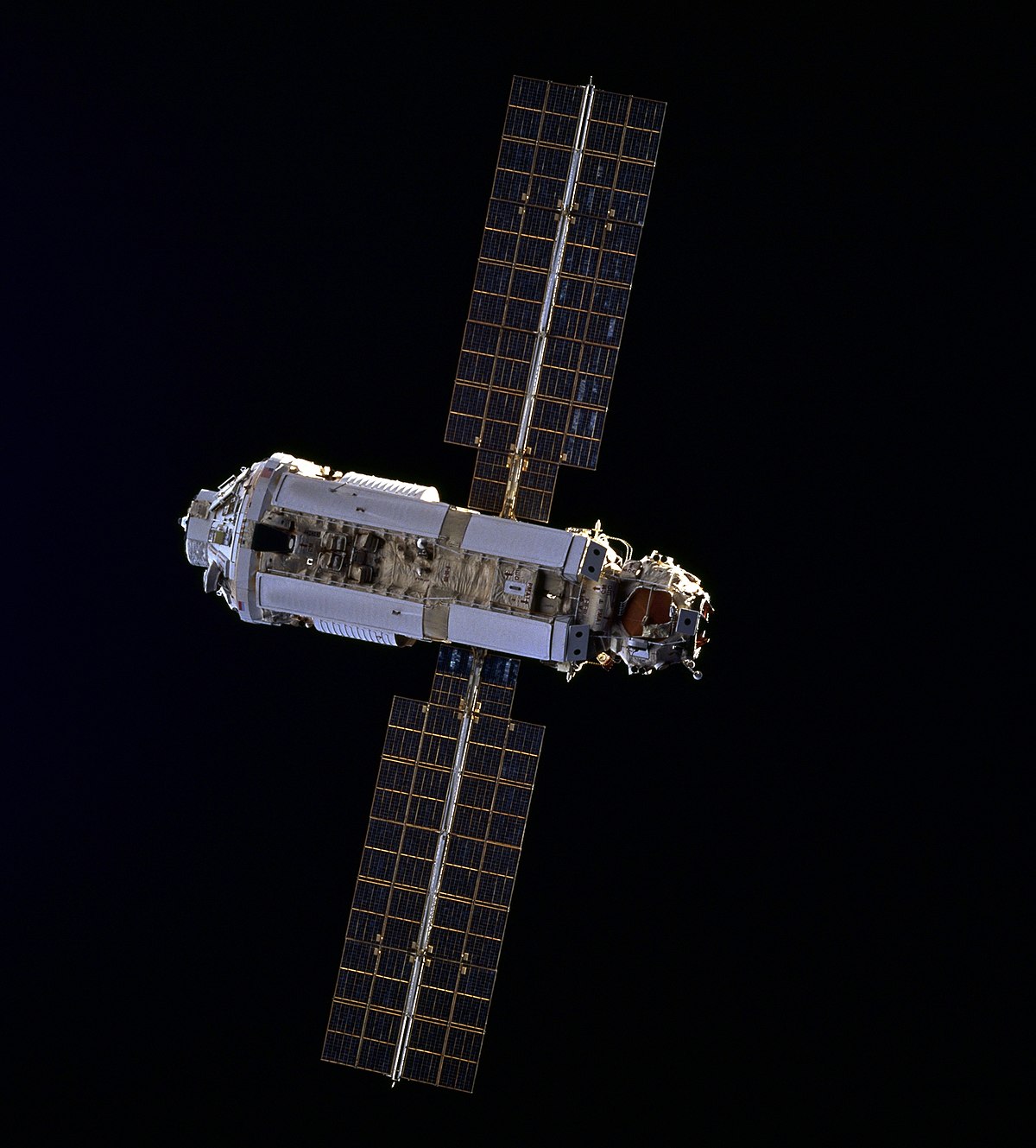 Zarya as seen in 1998. Image by NASA
