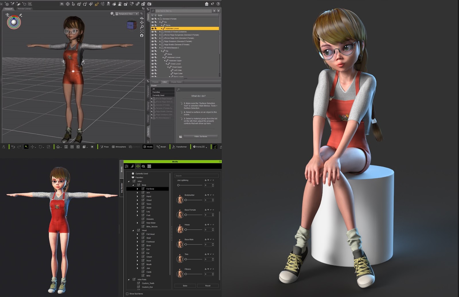 importing daz clothed figure into zbrush