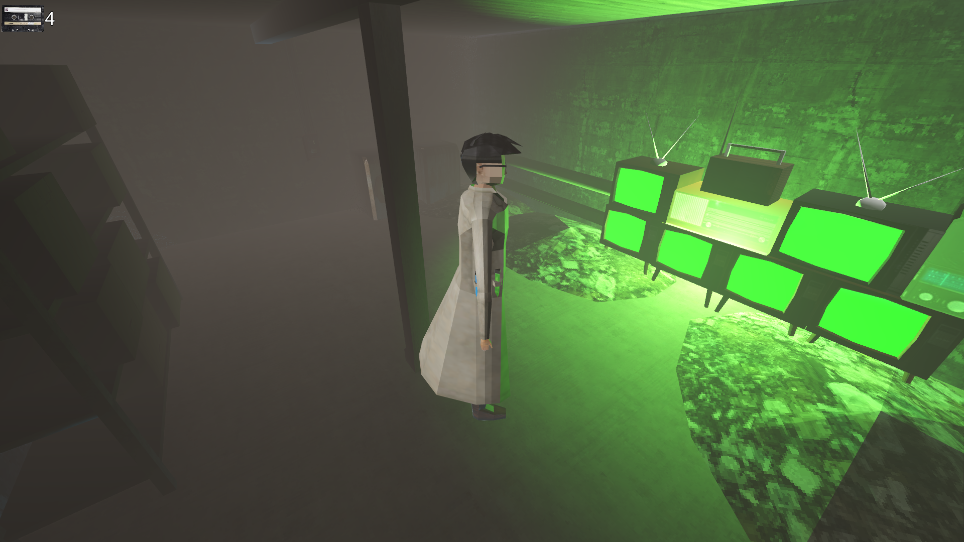 Doctor Kairokos in front of time machine