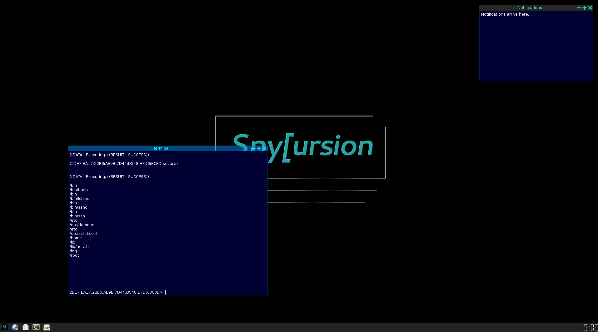 An example of the desktop UI in Spycursion