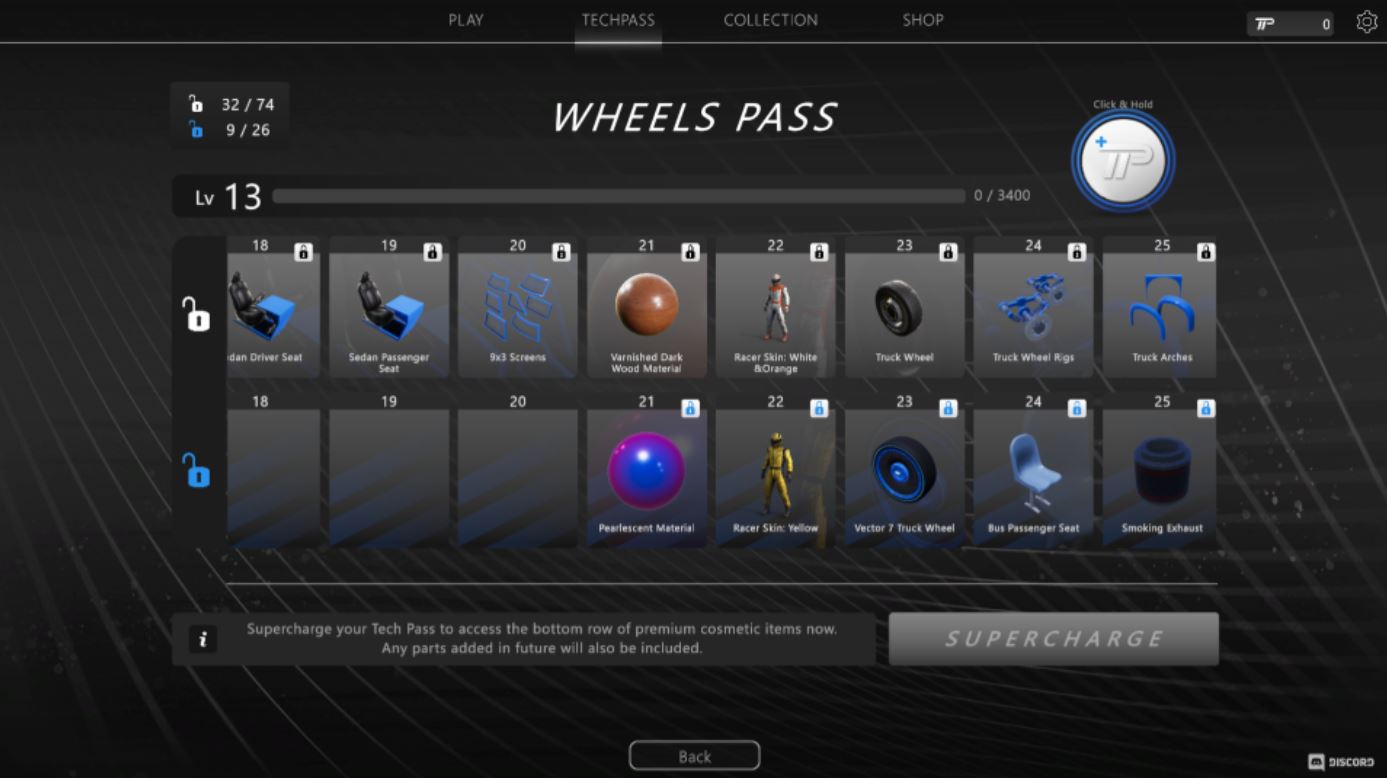 Wheels Pass unlocks