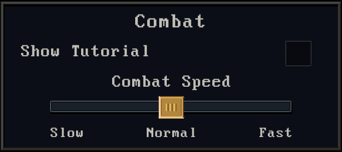 Combat Speed Option