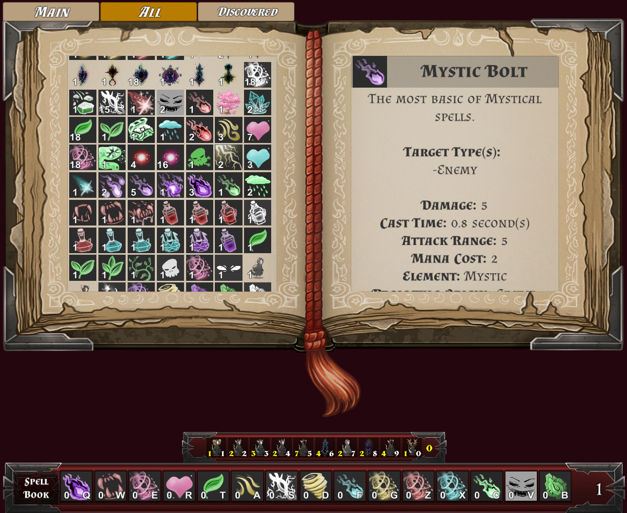 spellbook hotbar