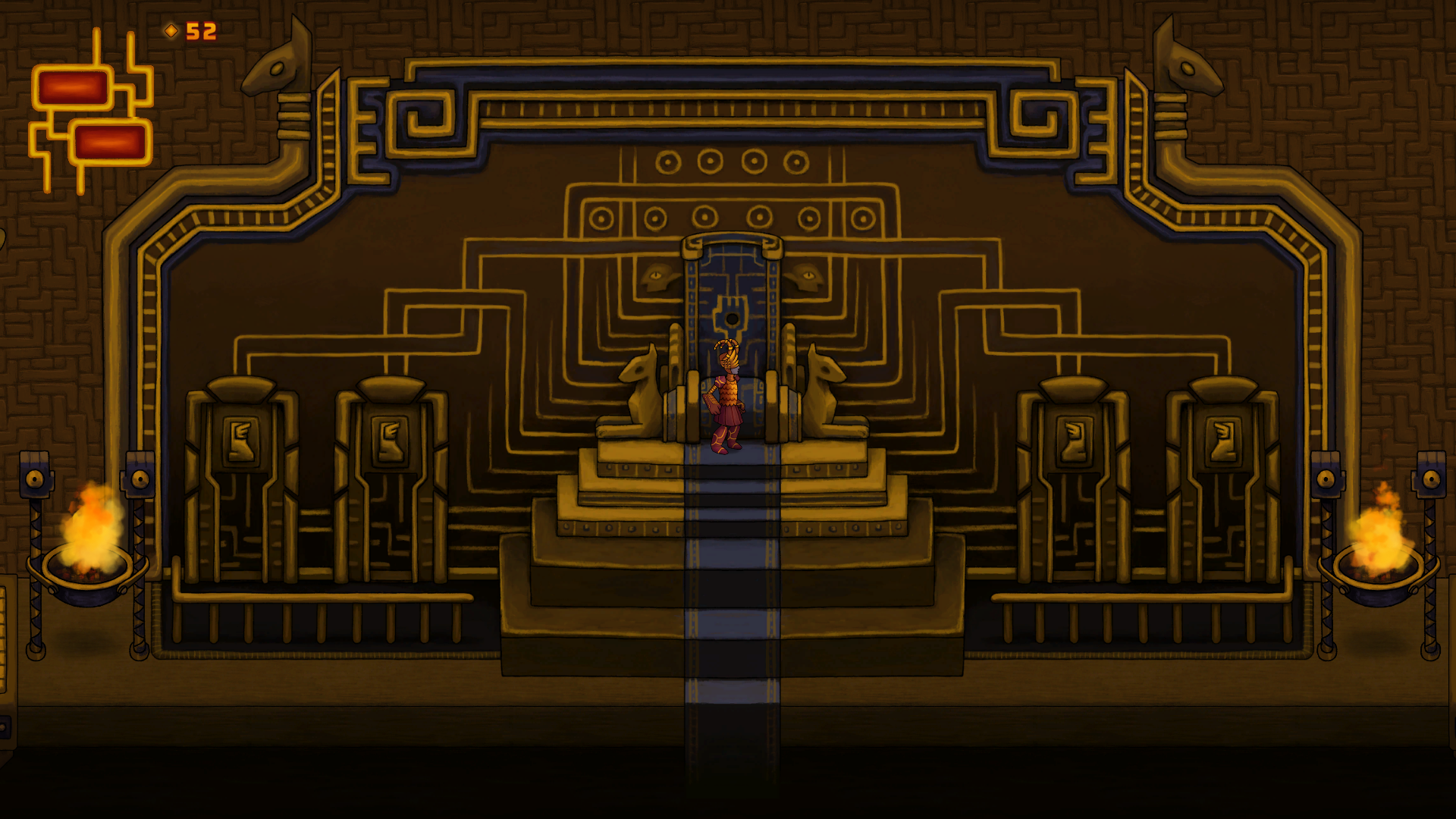 Upscaled throne room - throne