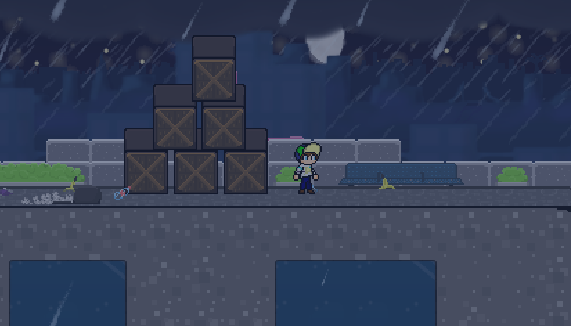 Screenshot of In Between Dimensions, the first action level in 'Round The Mind.