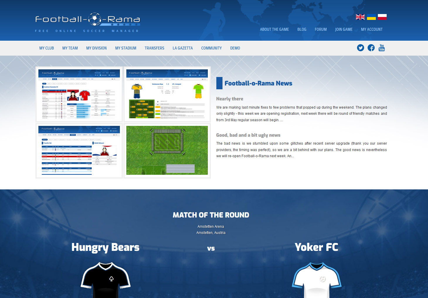 Online Soccer Manager