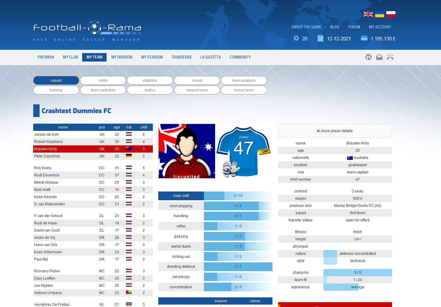 Online Soccer Manager