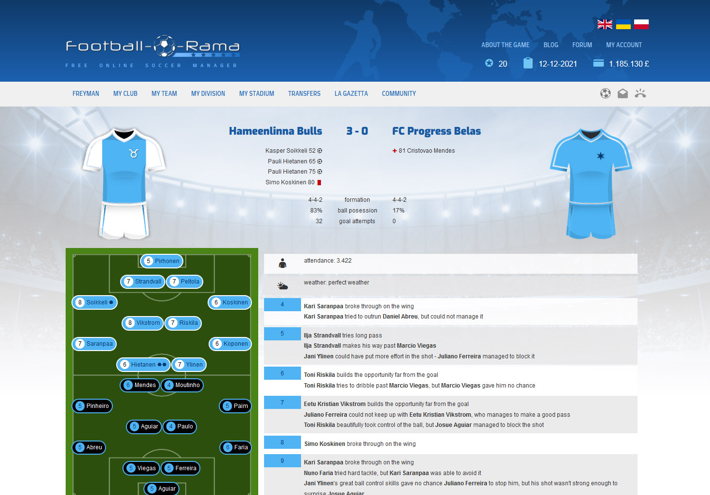 Online Soccer Manager