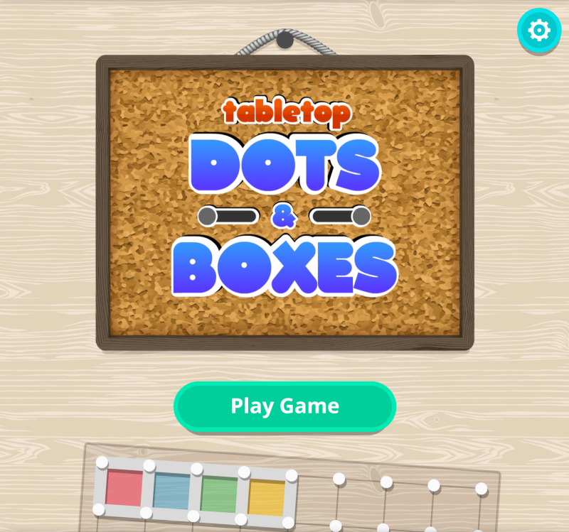 dots and boxes title screen