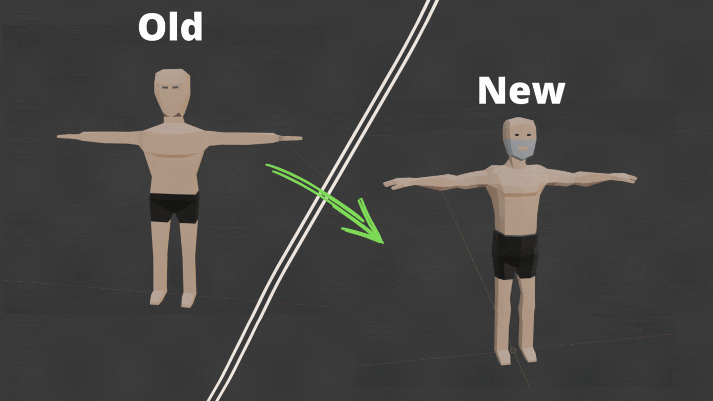 New and Old Character Model