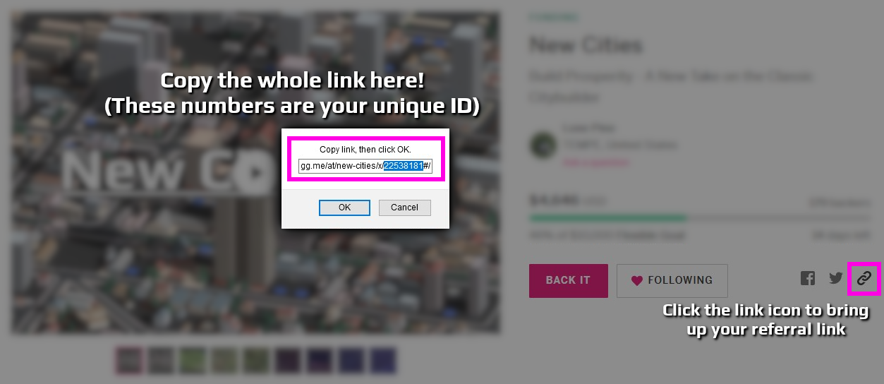 New Cities IndieGoGo Referral Instructions