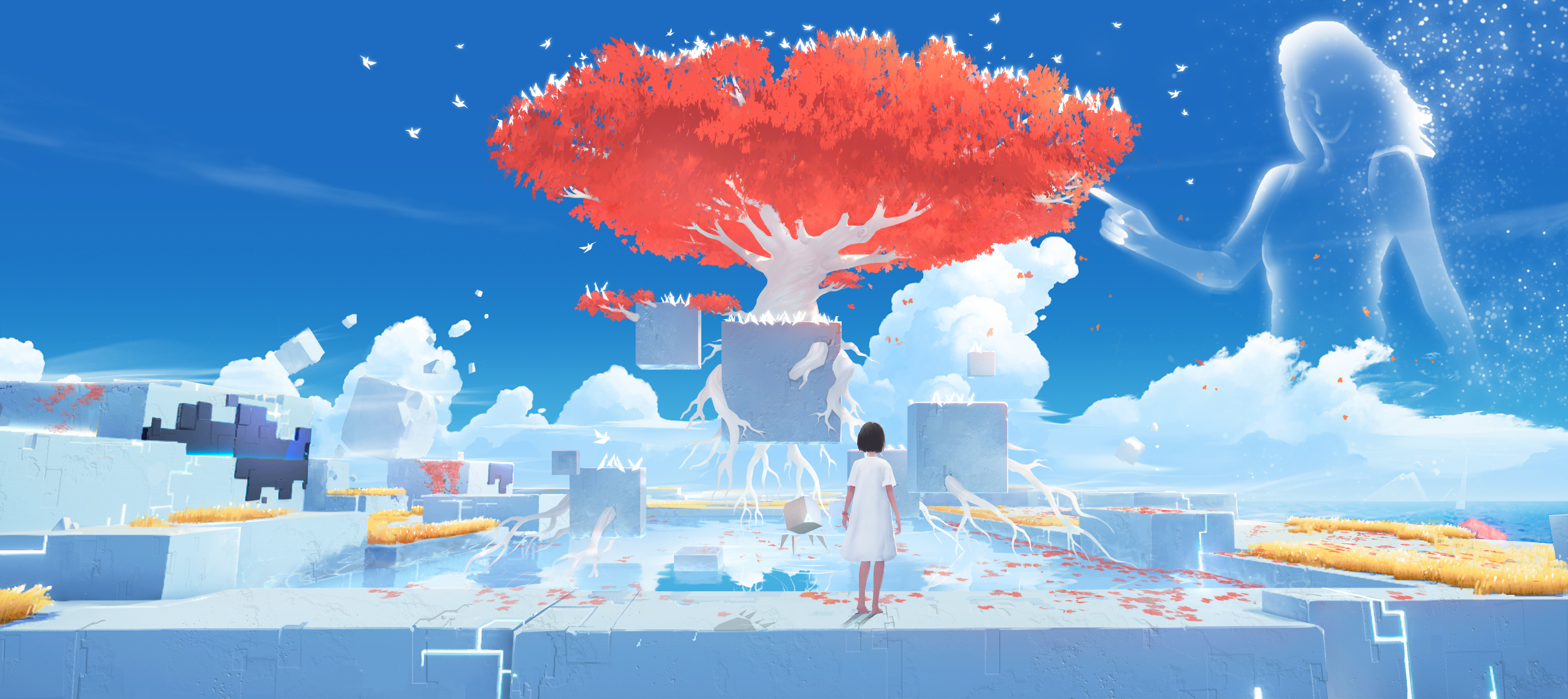 04 Concept art Big red tree with