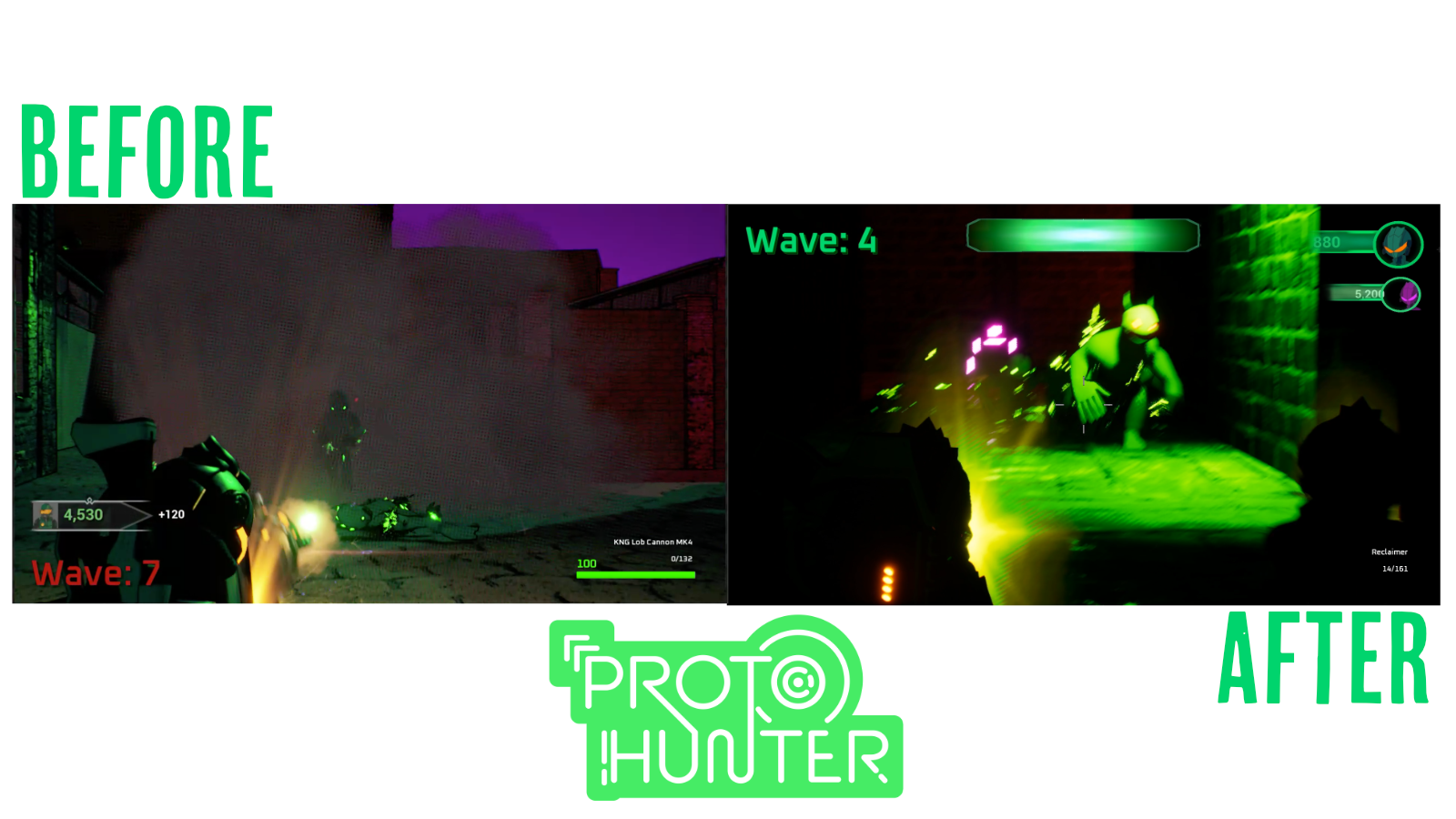 Before and After ProtoHunter UI