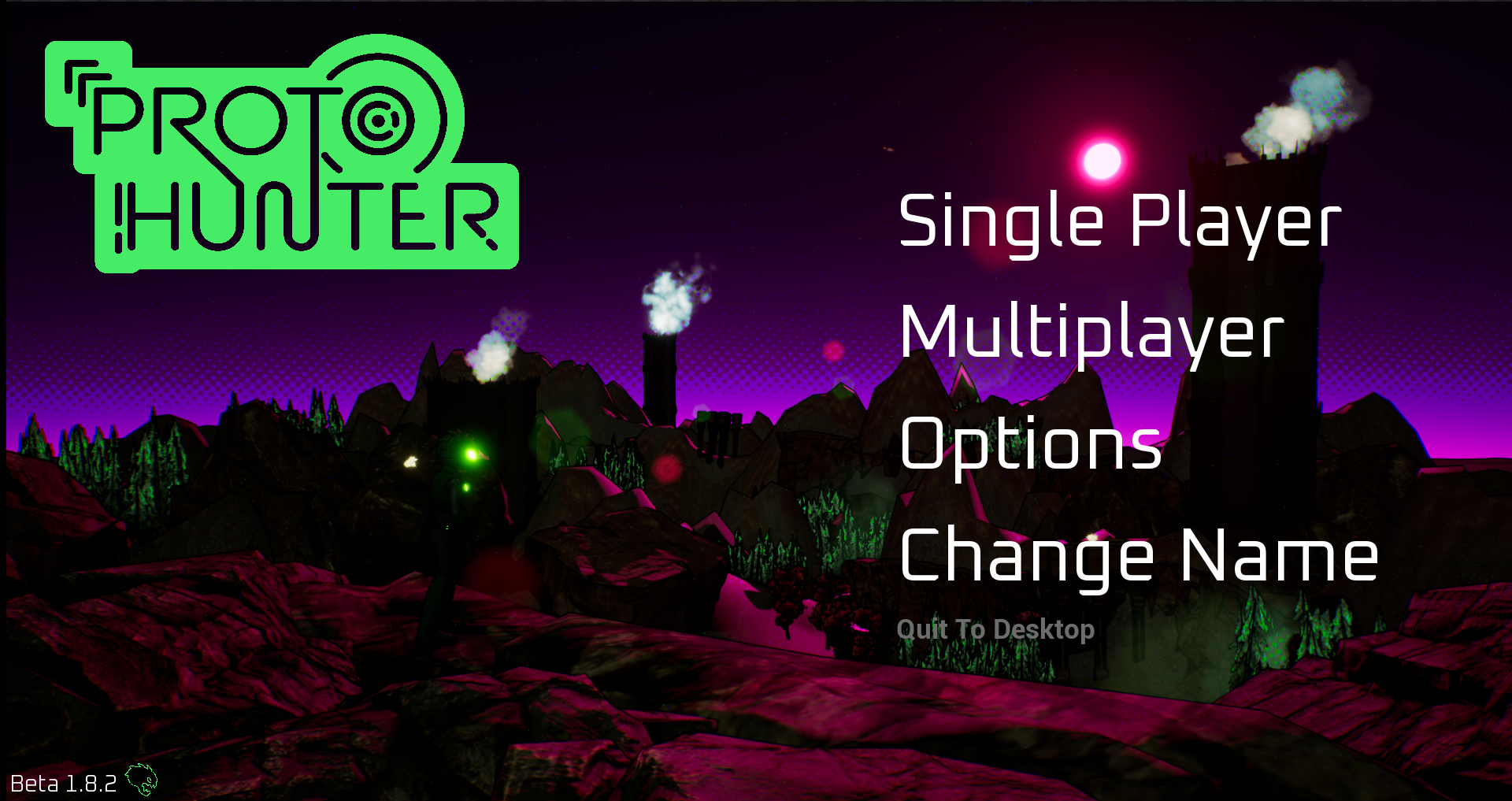 ProtoHunter Game Menu