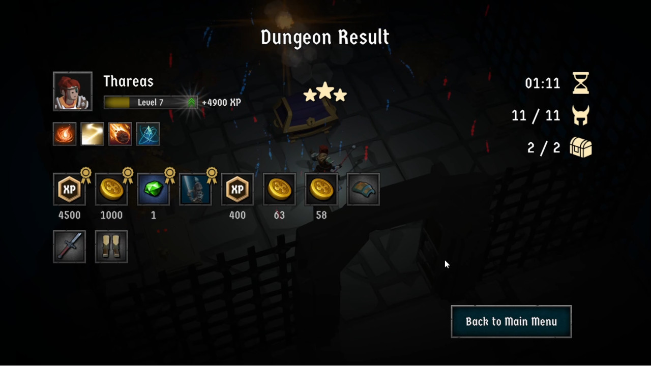 Dungeon Results