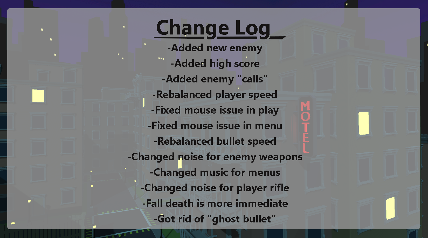 Change Log