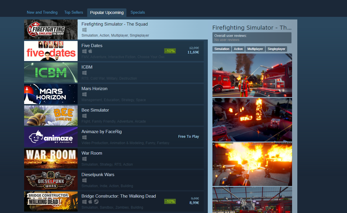 Screenshot from Steam Store