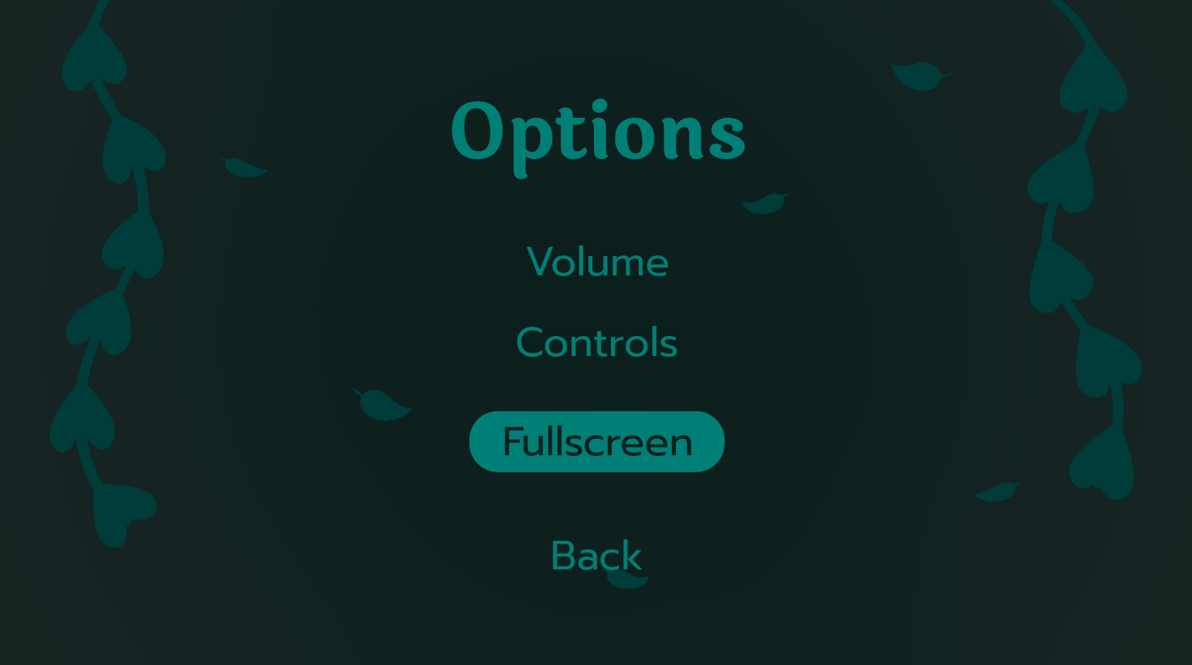 Options menu