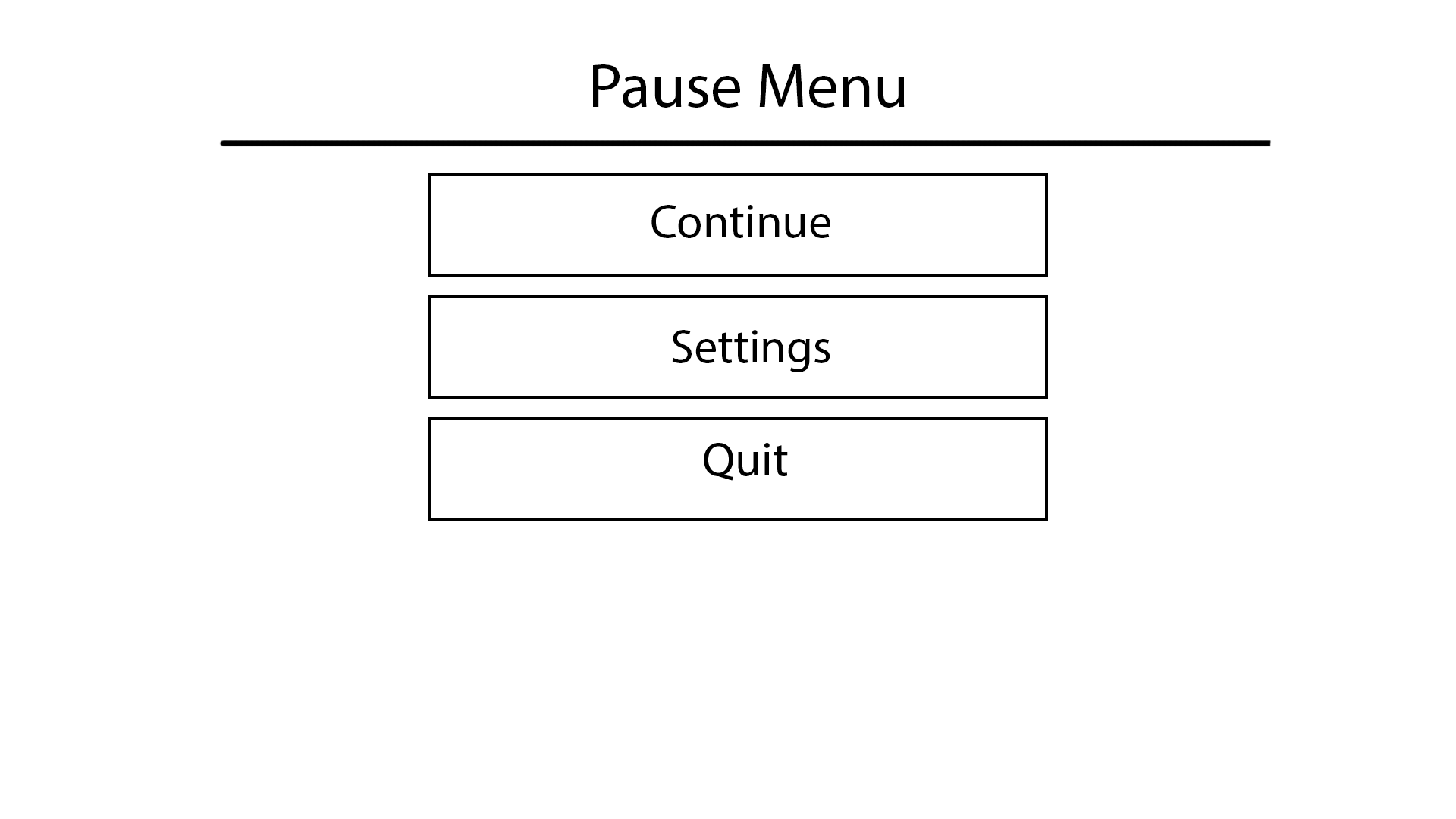 Pause menu