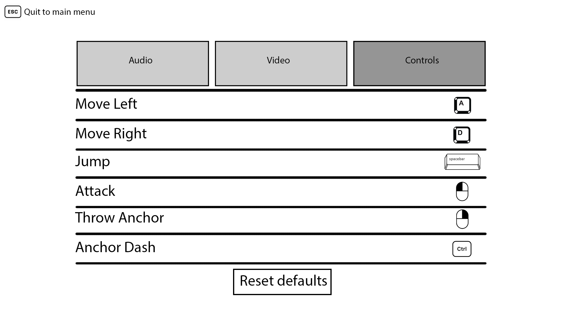 Settings Controls