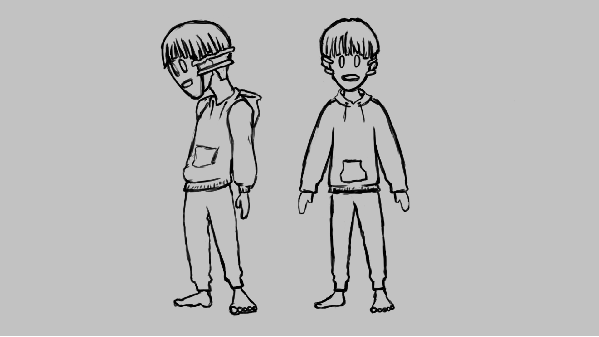 Final Sketch for Alex, main character of Oizys