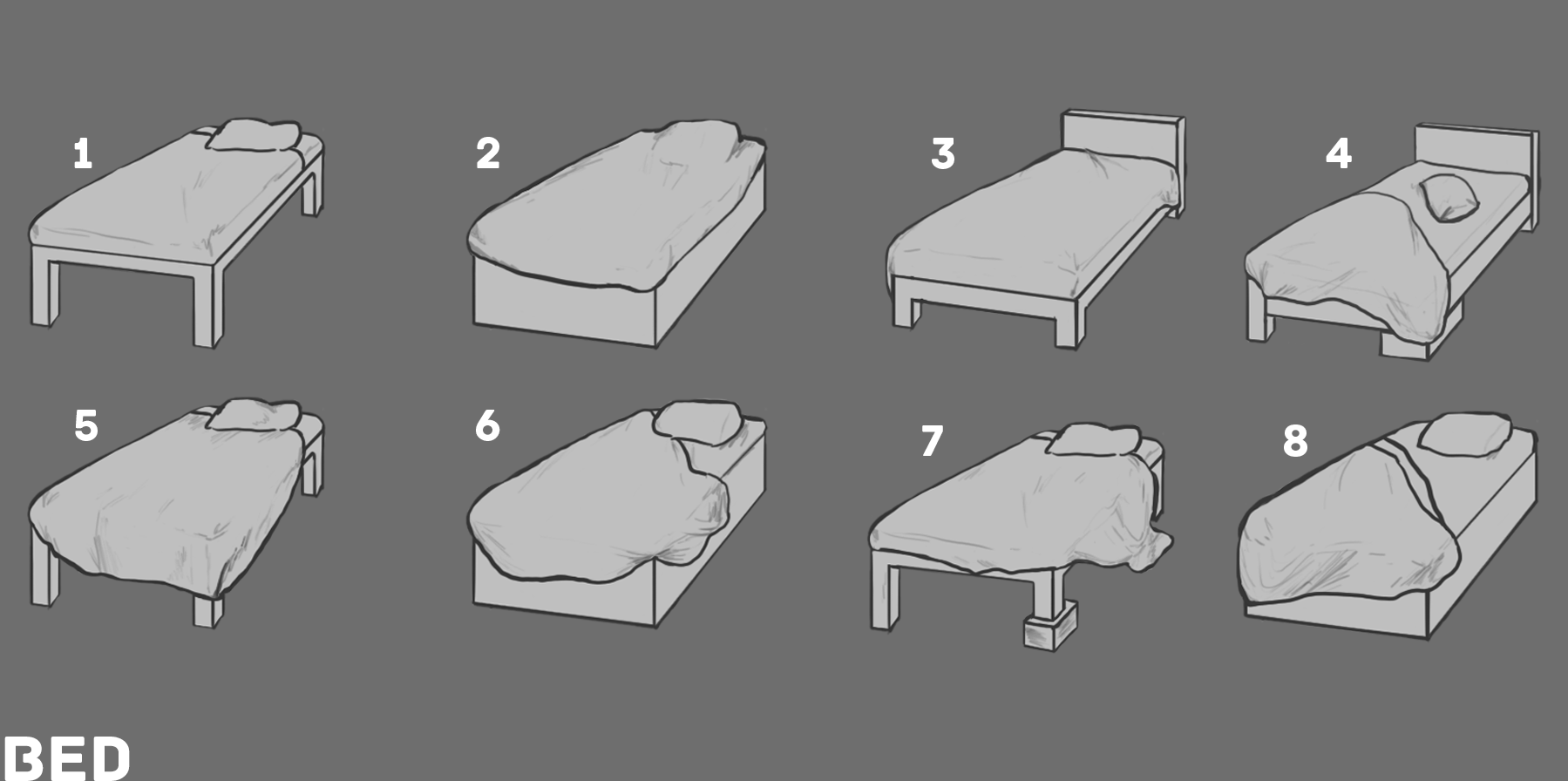 8b RD2 Bed Sketches