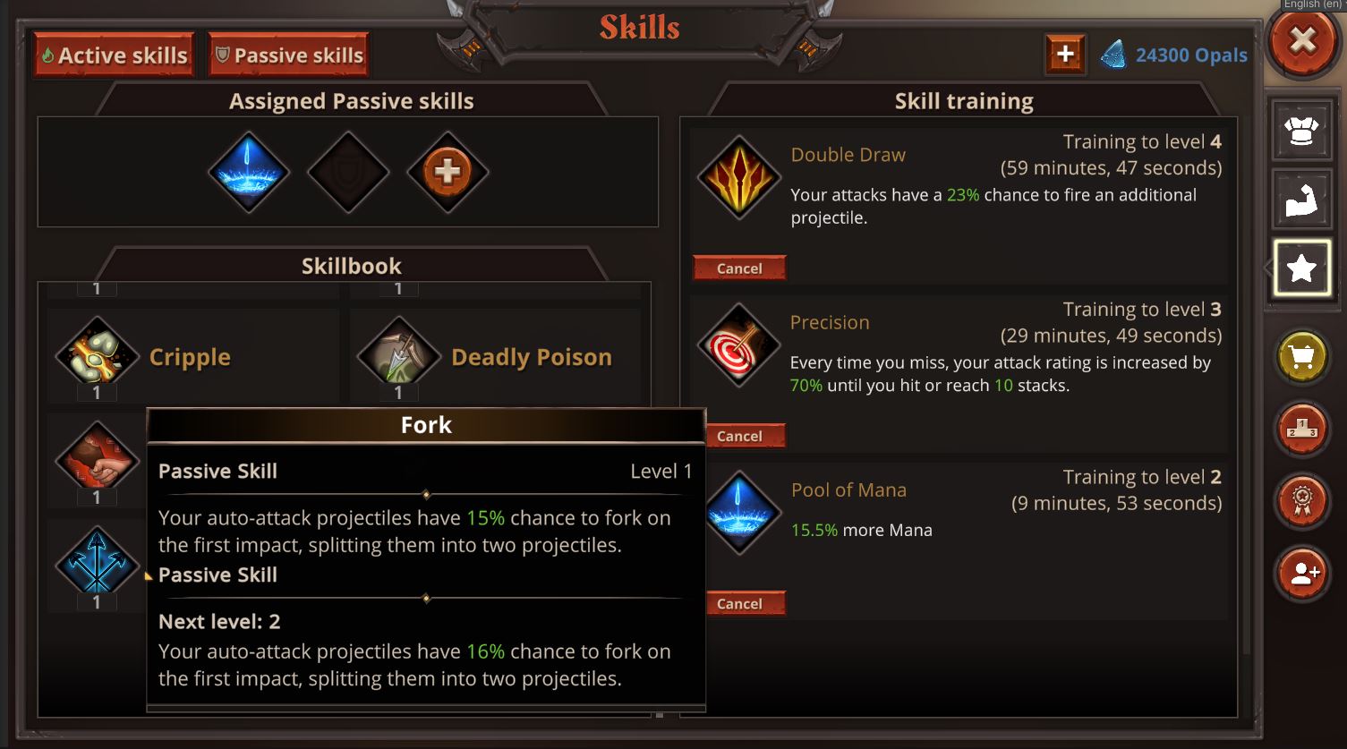 Passive Skill Rebalancing