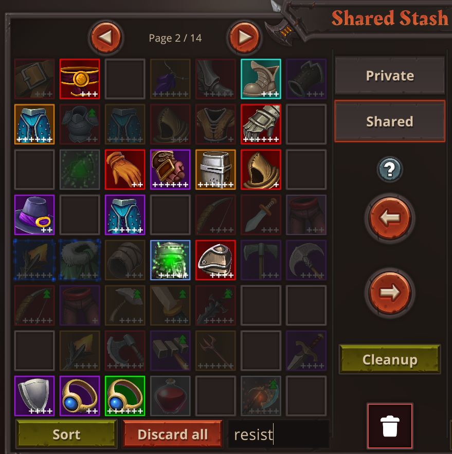 You can search for affixes in your stash or inventory