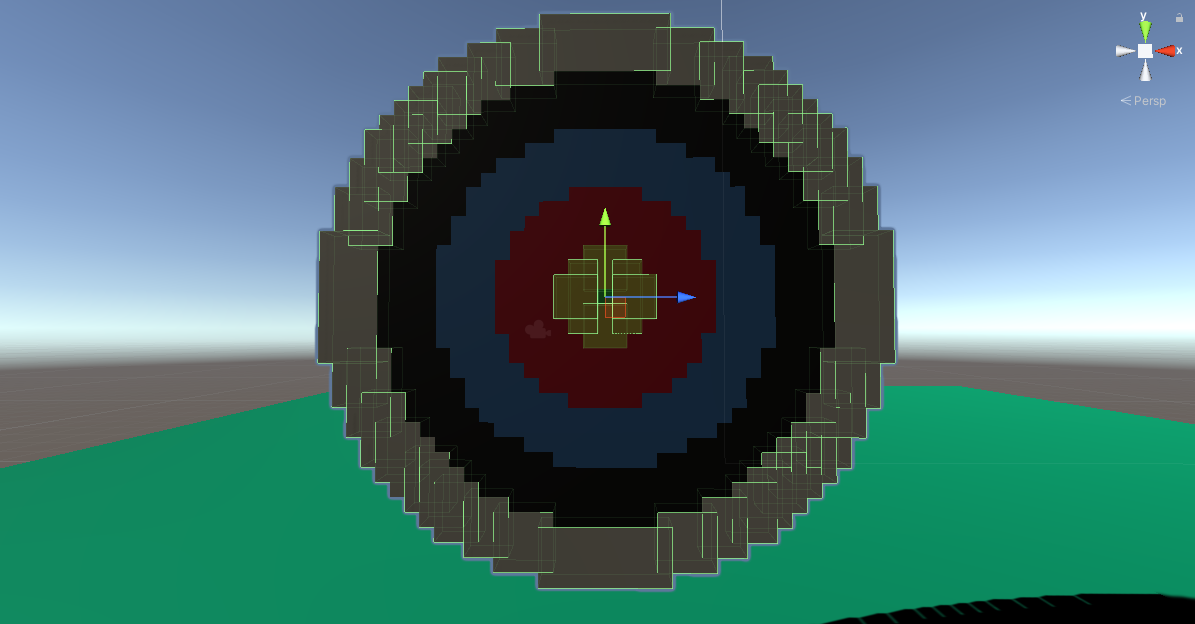 Box colliders progress so far on the archery target for Precision